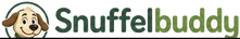 Snuffelbuddy header logo - badge en wordmark